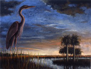 Royal Palm & Heron